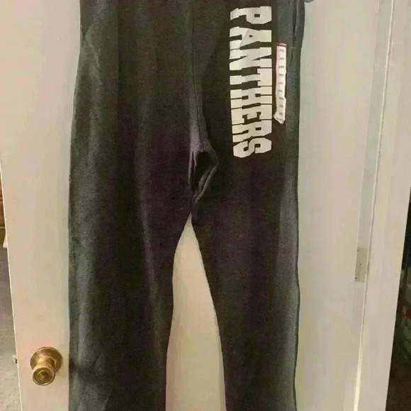 New Panther’s men’s gray sweatpantssize largewidth, spell out down leg - Picture 4 of 5